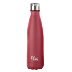 BOTELLA BBO TERMO ACERO INOXIDABLE 350ML ROJA y  FUNDA IRISANA